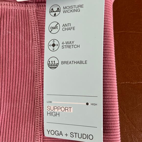 Zella NEW Pink Snow Wash Ribbed Bike Shorts‎ Medium - Picture 7 of 10